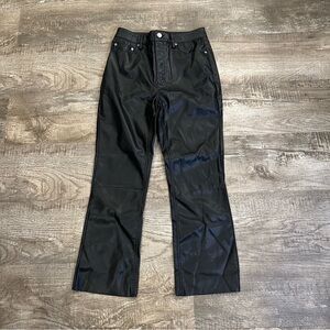 Zara Women's Black Faux Leather Pants Size 4‎